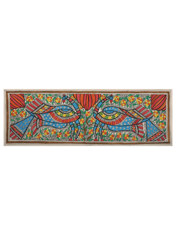 Peacock Painting on Handmade Paper · view 1