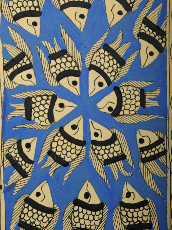Fish Madhubani Painting on Handmade Paper · view 2
