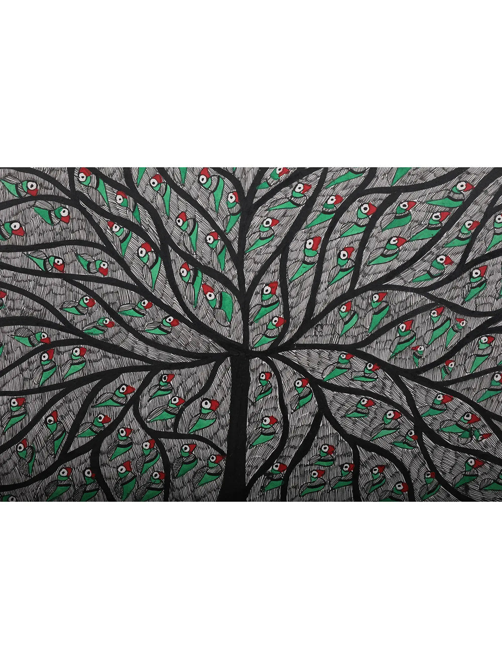Tree Of Life With Parrots | Handmade Paper | By Ajay Kumar Jha