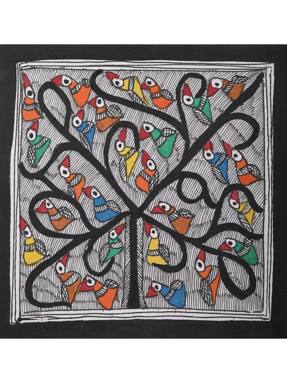 Tree of Life Madhubani Painting | Handmade Paper | By Ajay Kumar Jha