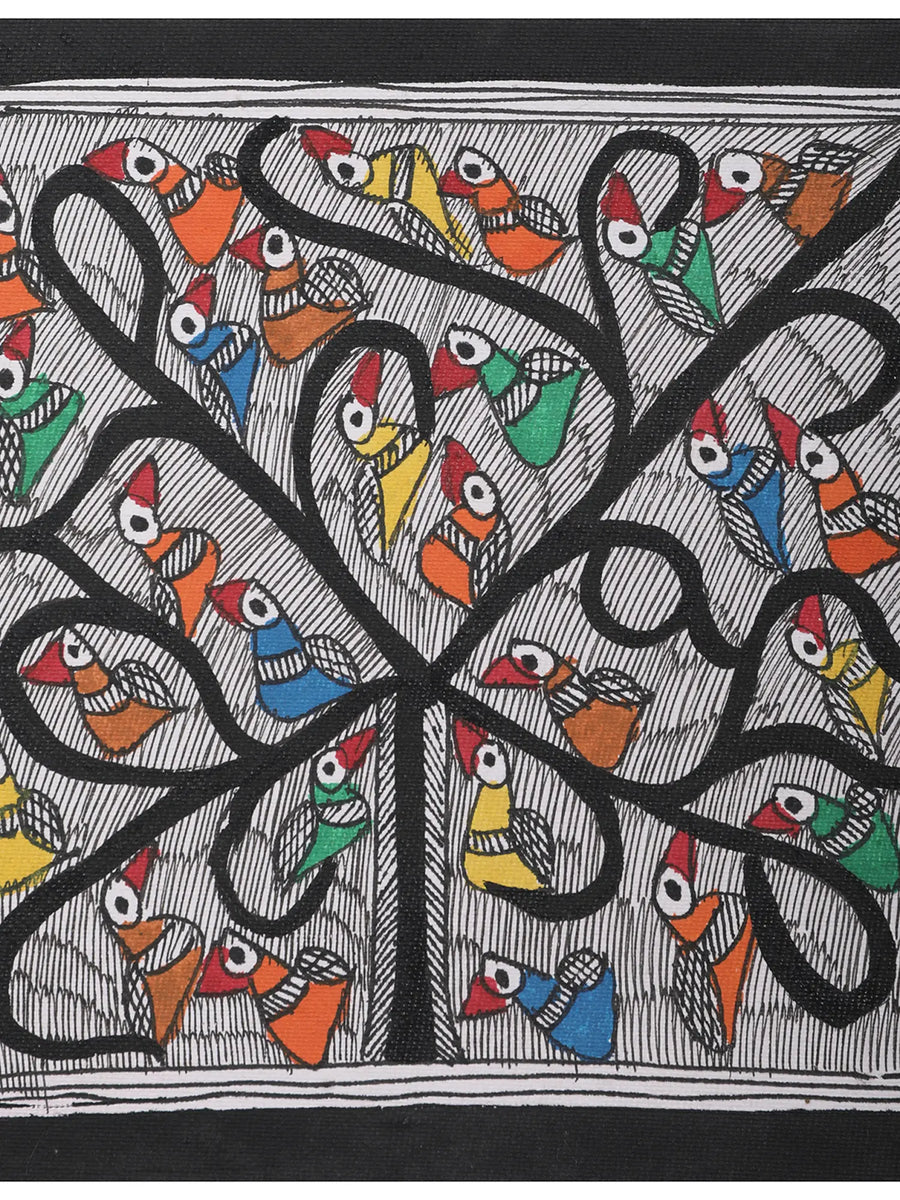 Tree of Life Madhubani Painting on Handmade Paper