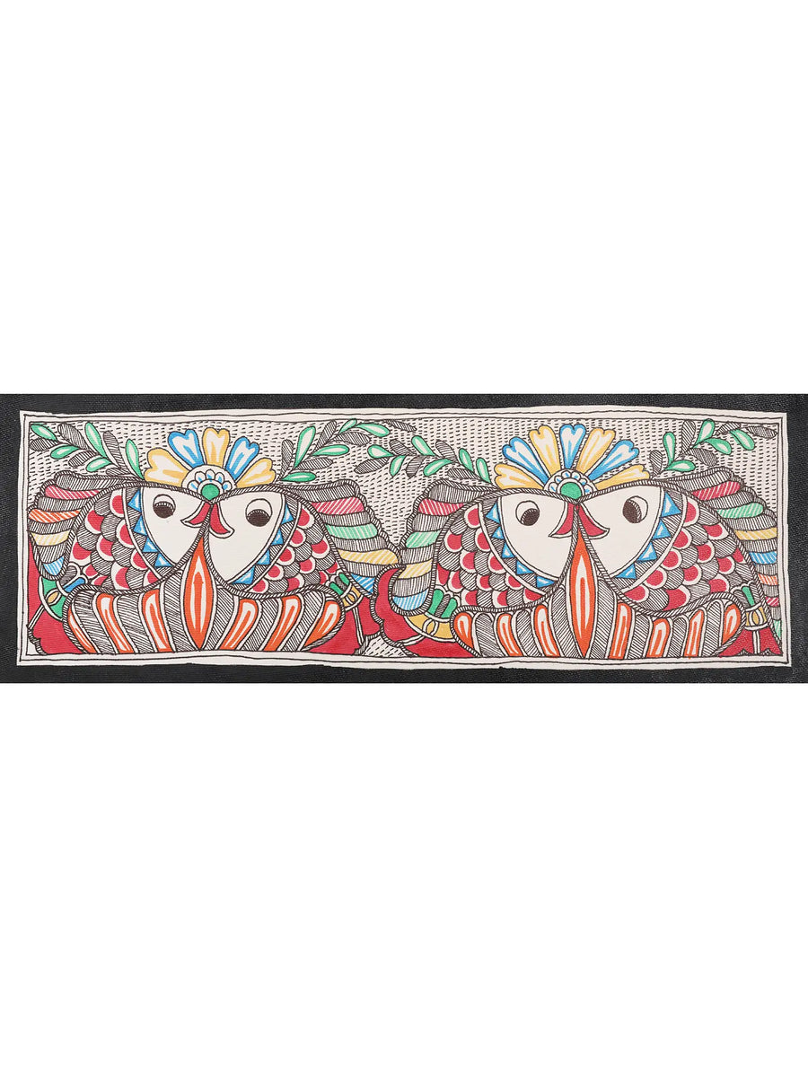 Two Pair of Fish Painting on Handmade Paper