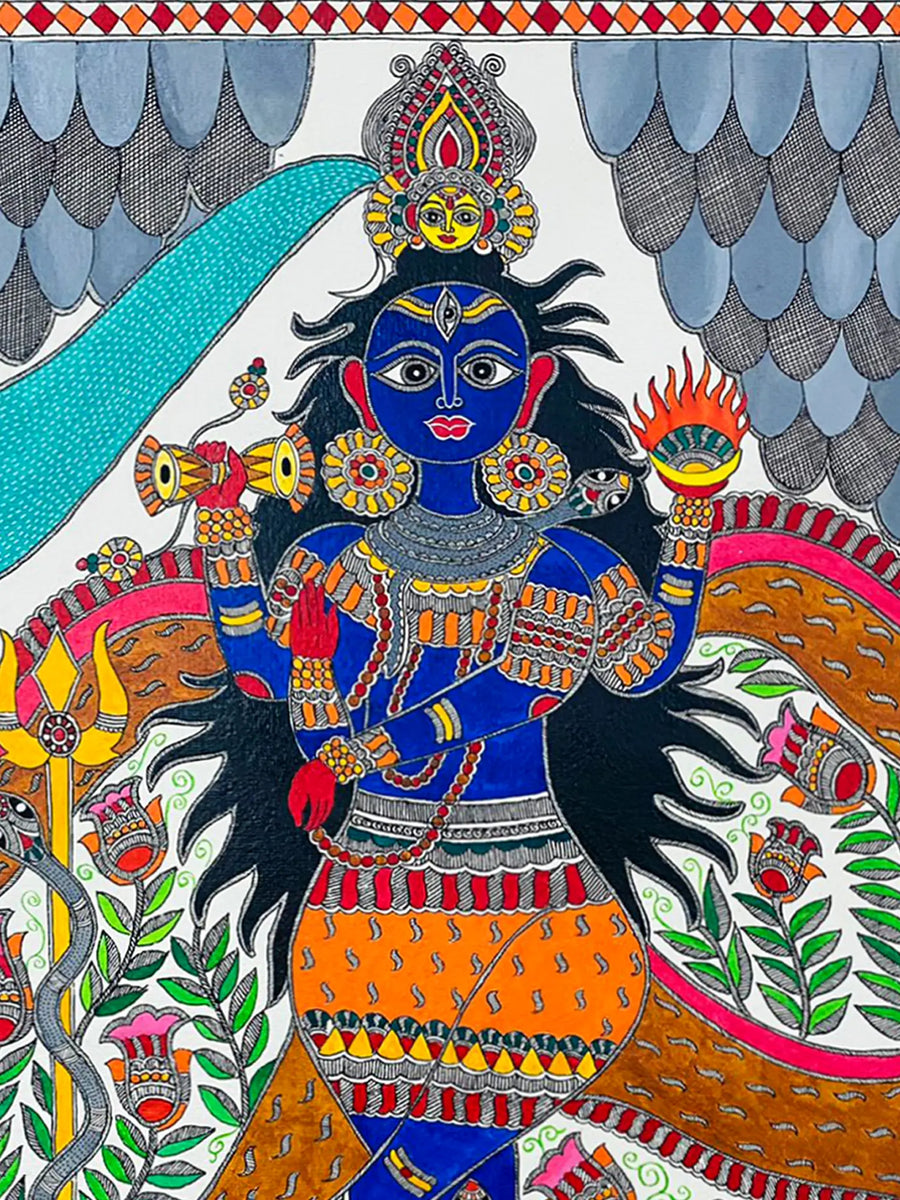 Shri Mahakal Tandav Painting on Handmade Paper