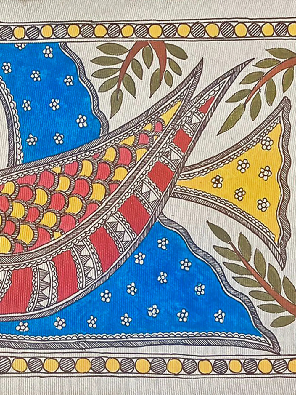 Madhubani Peacock | Acrylic On Handmade Paper | By Priti Dalwadi