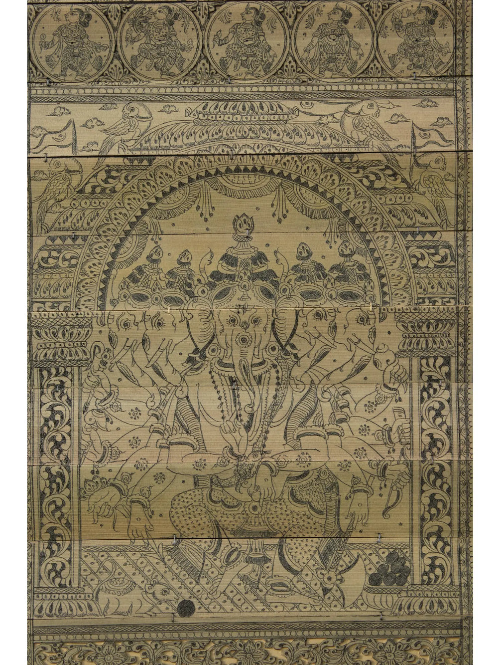 Shiva Parvati with Son Ganesha's Life Story | Pattachitra Painting on Palm Leaf
