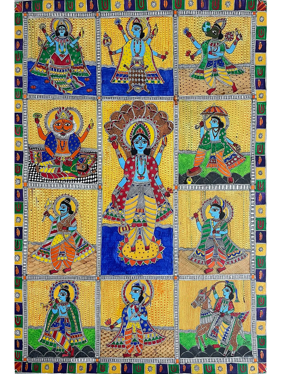 Dashavathar Painting on Paper