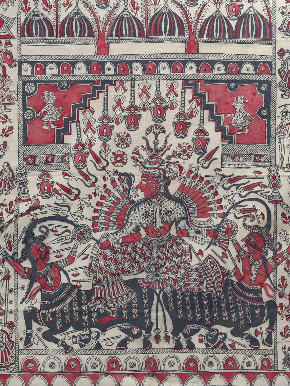 Traditional Painting Visat Mata - Mata Ni Pachedi | Madarpat Cotton | By Dilip Chitara
