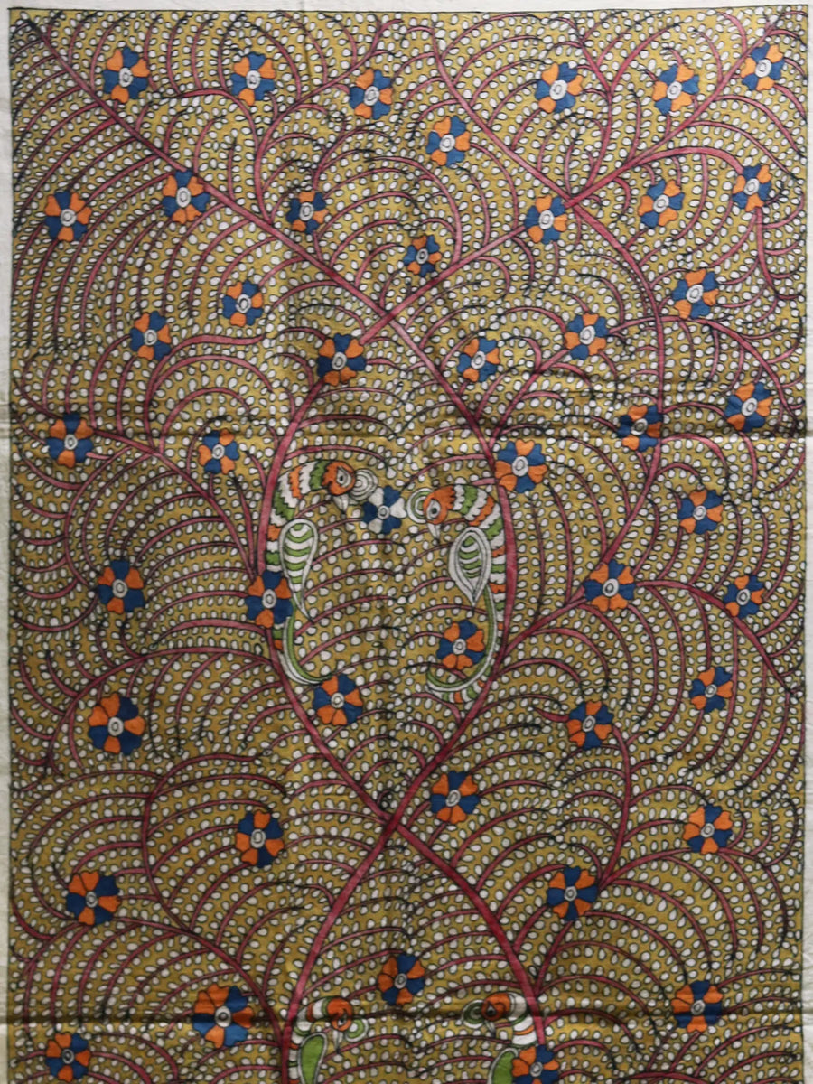 Giant Flower Tree - Mata Ni Pachedi Painting on Madarpat Cotton