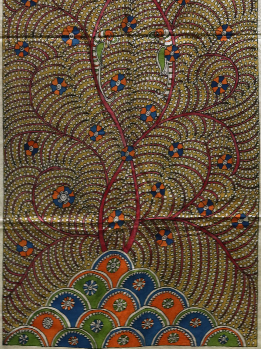 Giant Flower Tree - Mata Ni Pachedi Painting on Madarpat Cotton