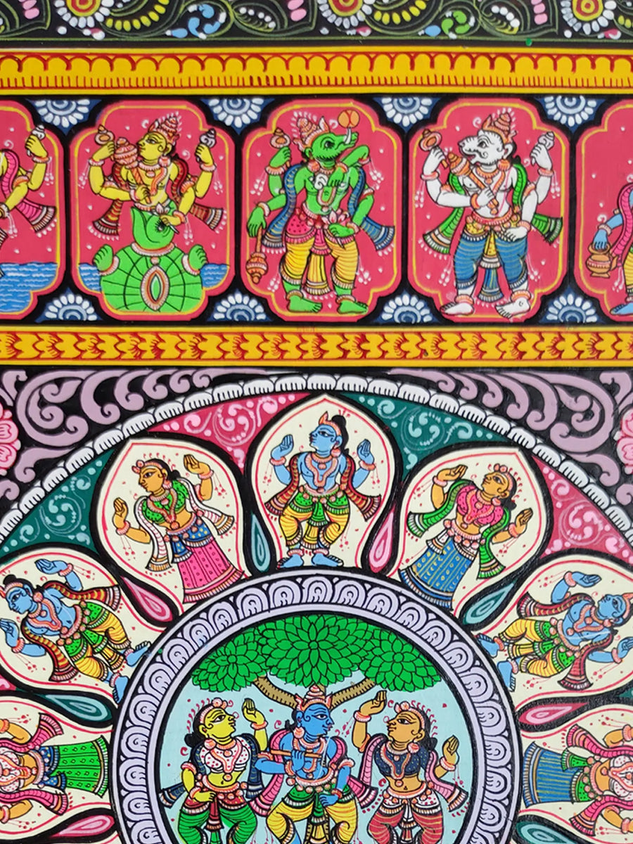 Lord Krishna and Gopis - Dashavatar Painting