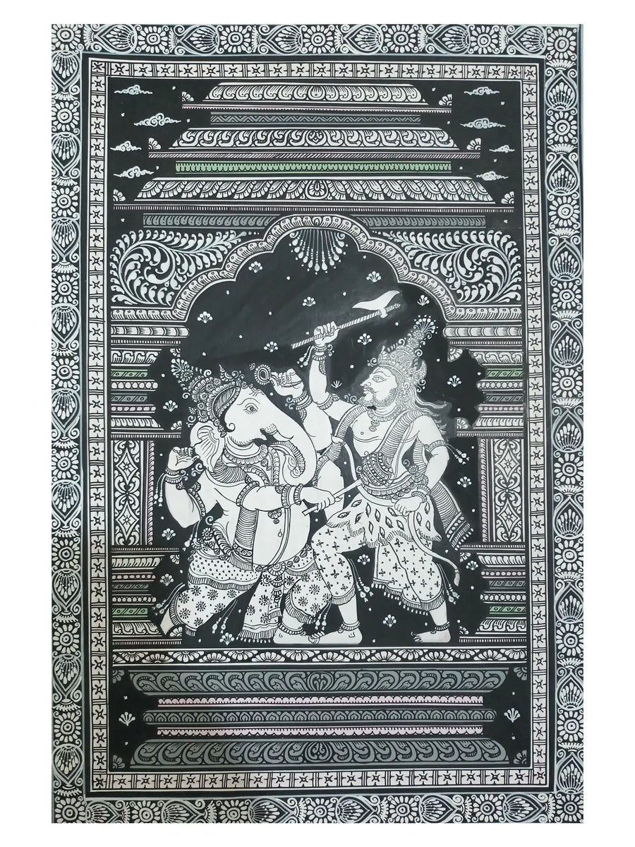 War of Lord Ganesha and Lord Parshuram Painting