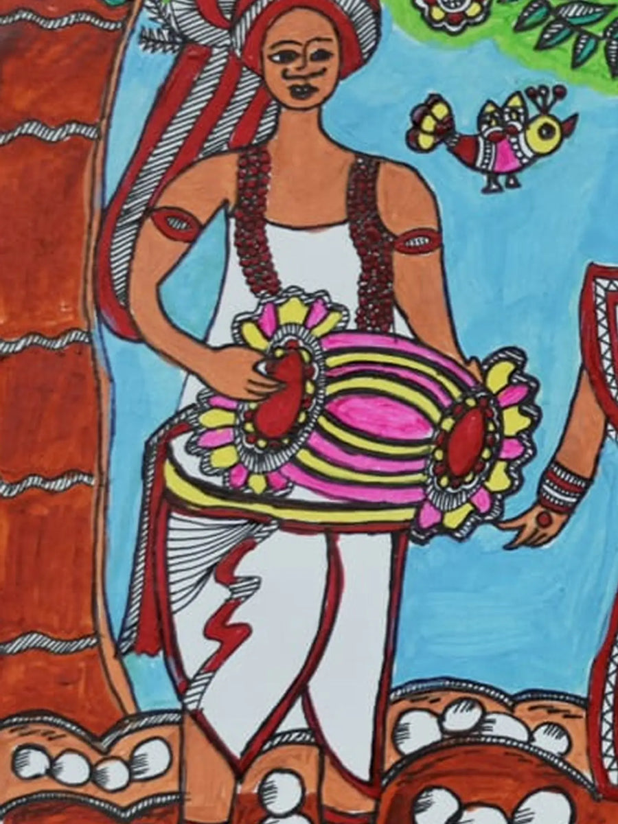 Sarhul Festival Madhubani Painting on Paper