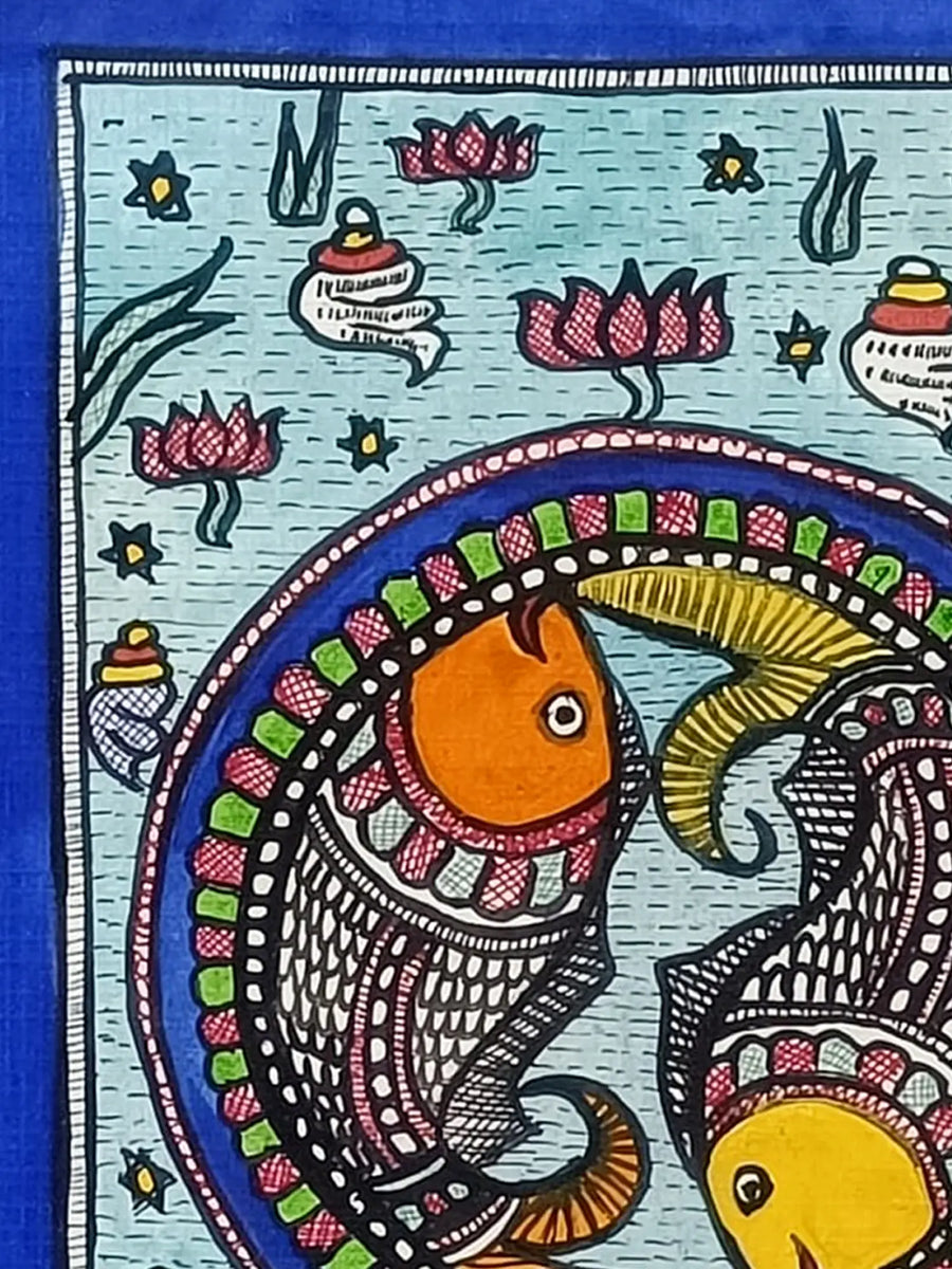 Pair of Pond Fishes Painting