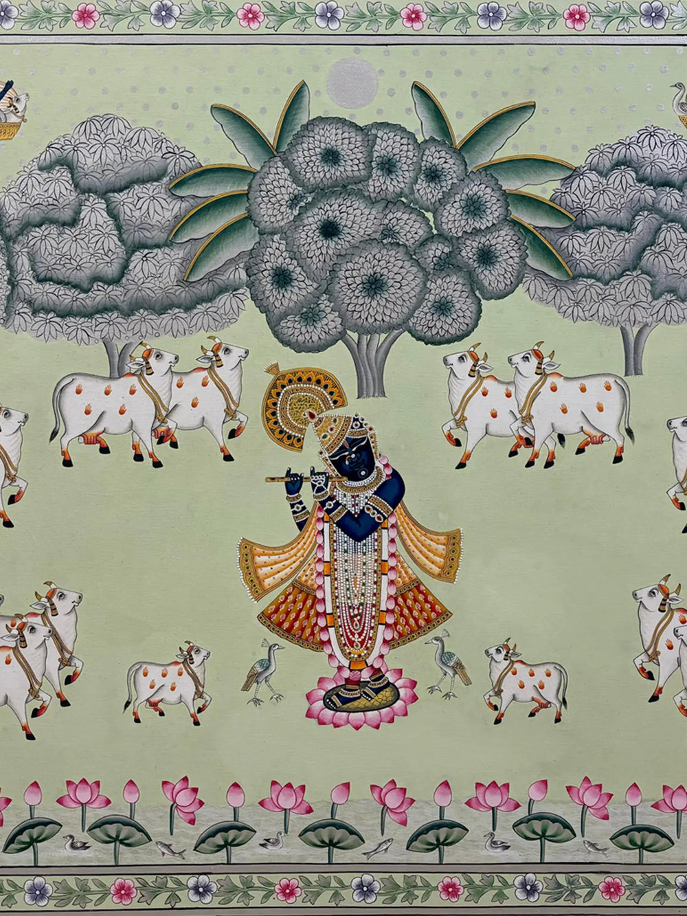Pichwai Painting Shrinathji Darshan | Natural Color On Cloth | By Dheeraj Munot