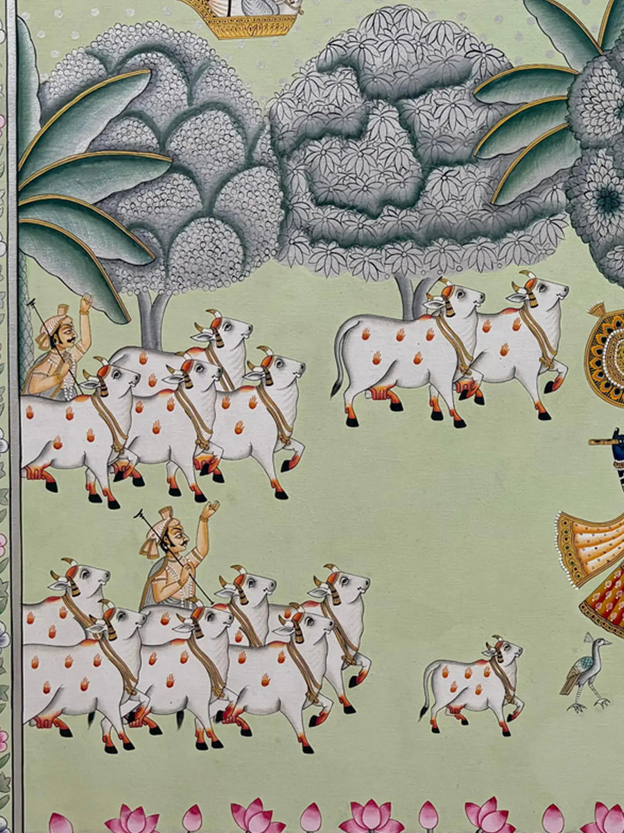 Shrinathji Darshan Pichwai Painting on Cloth