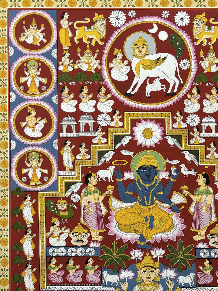 Gods and Goddess Pichwai Painting on Cloth · view 3