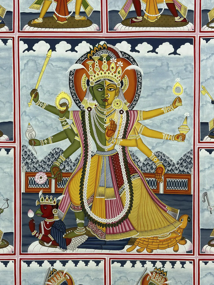 Lakshmi Narayan Pichwai Painting on Cloth · view 2