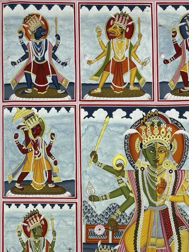 Lakshmi Narayan Pichwai Painting on Cloth · view 3