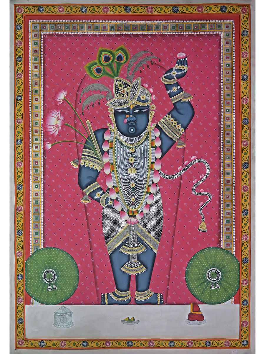 Vishnu Roopam Shrinathji Pichwai Painting on Cotton