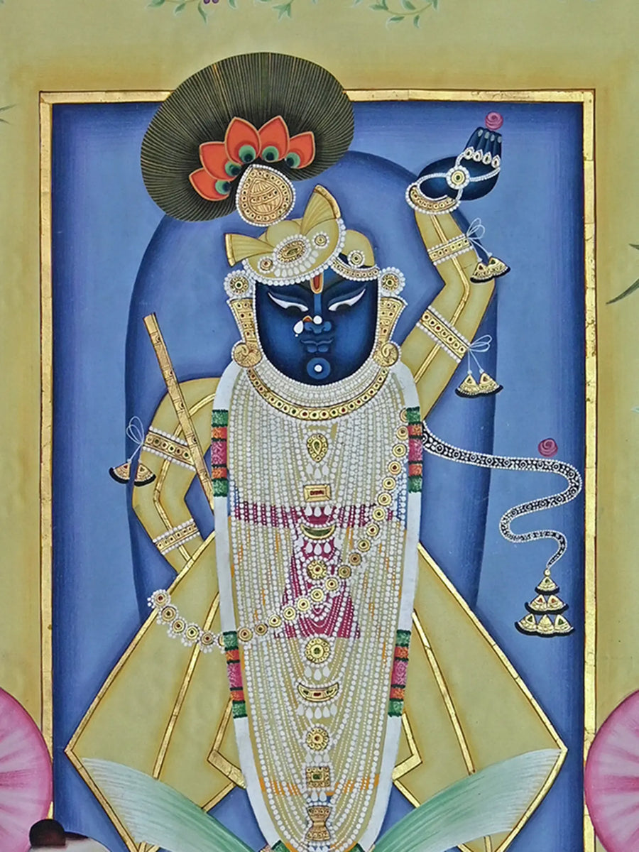 Jalabhishekam of Shrinathji Pichwai Painting on Cotton