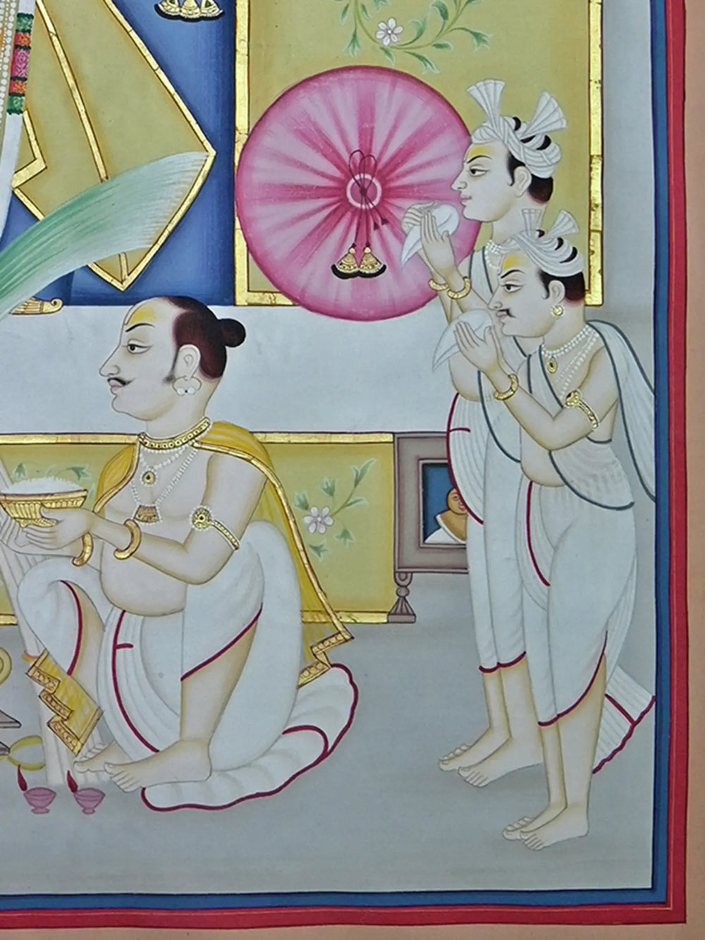 Jalabhishekam Of Shrinathji | Pichwai Painting | Stone Color On Cotton Cloth | By Narendra Kumar