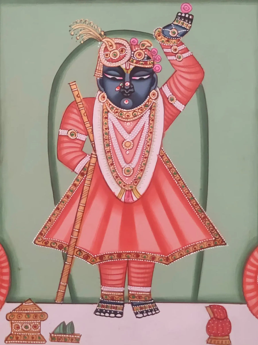 Regality of Shrinathji Pichwai Painting on Paper