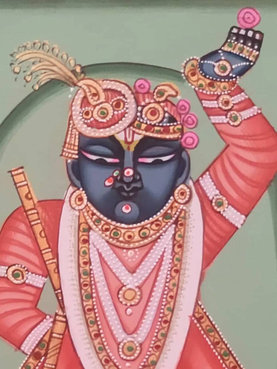 Regality of Shrinathji Pichwai Painting on Paper