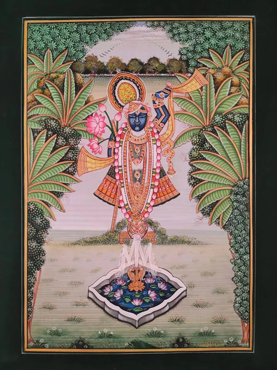 Lord Shrinathji Pichwai Painting on Paper
