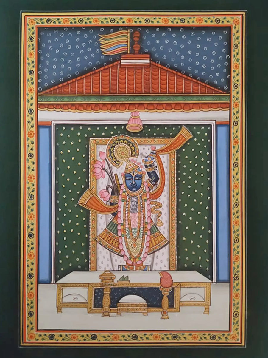Shrinathji in the Temple Pichwai Painting