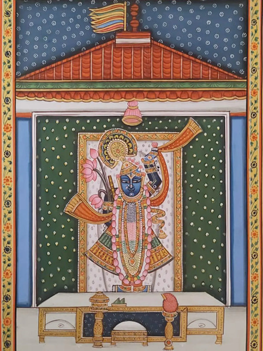 Shrinathji in the Temple Pichwai Painting