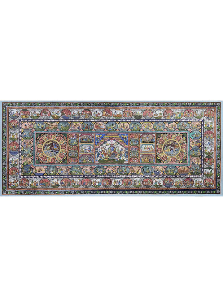 Ramayan (Lord Ram'S Life) Pattachitra Painting on Canvas · view 1