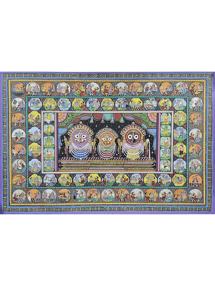 Lord Jagannath Darshan Pattachitra Painting on Canvas · view 1