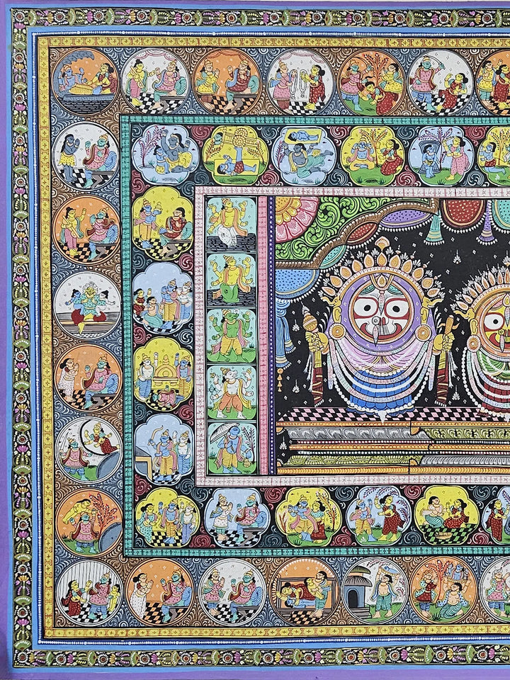 Lord Jagannath Darshan Pattachitra Painting on Canvas · view 3