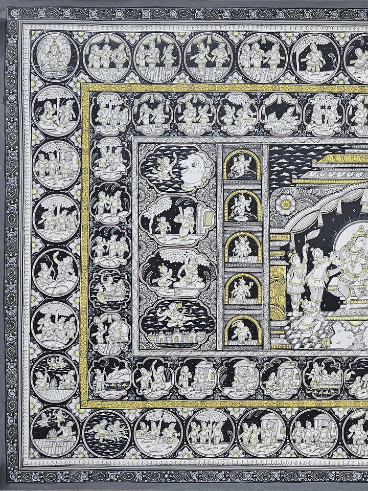 Ramayana Pattachitra Painting on Canvas · view 3
