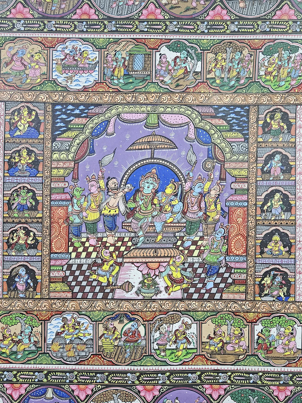 Ramayana (Lord Rama'S Darbar) | Pattachitra Painting | By Rabi Behera