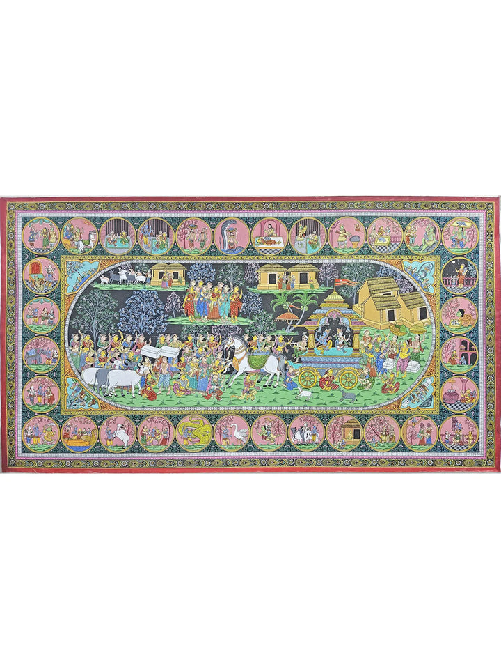 Mathura Vijay Pattachitra Painting on Canvas · view 1