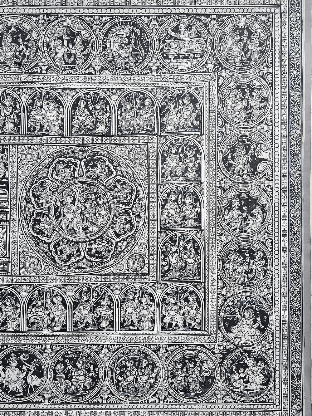 Krishna Rasleela With Gopis | Pattachitra Painting | By Rabi Behera