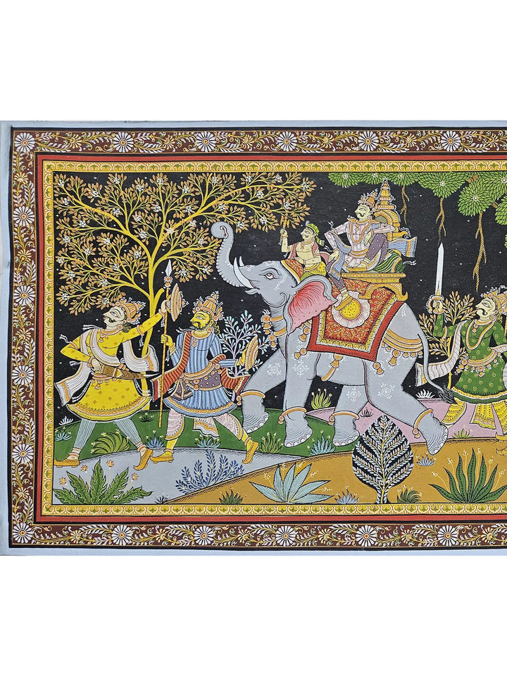 Grand Royal Procession Pattachitra Painting on Canvas · view 2