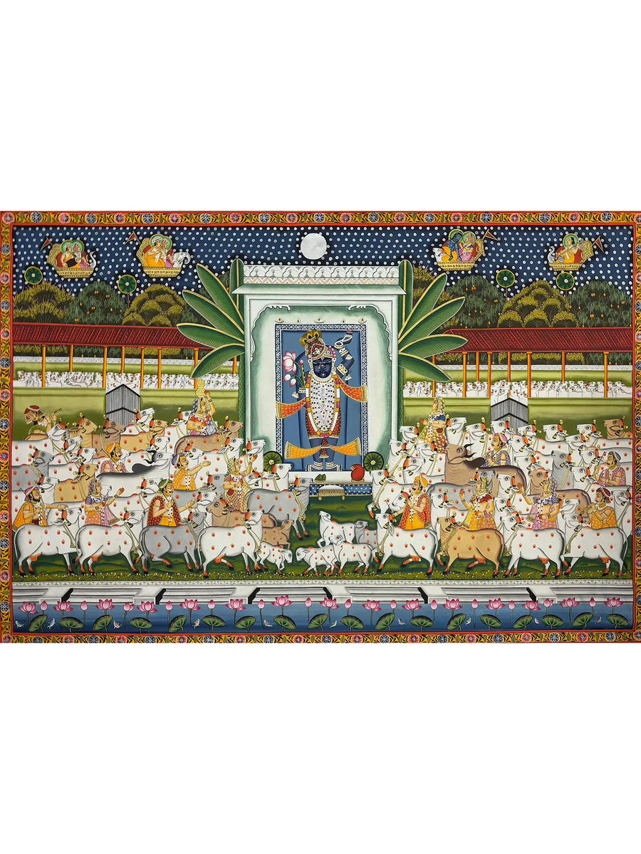 Shrinathji Gopashtami Pichwai Painting on Cloth