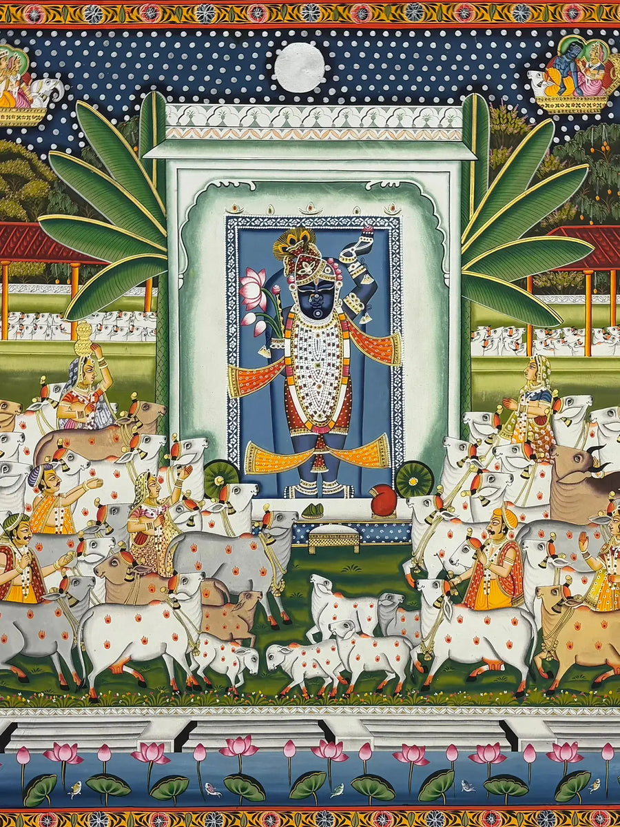 Shrinathji Gopashtami Pichwai Painting on Cloth
