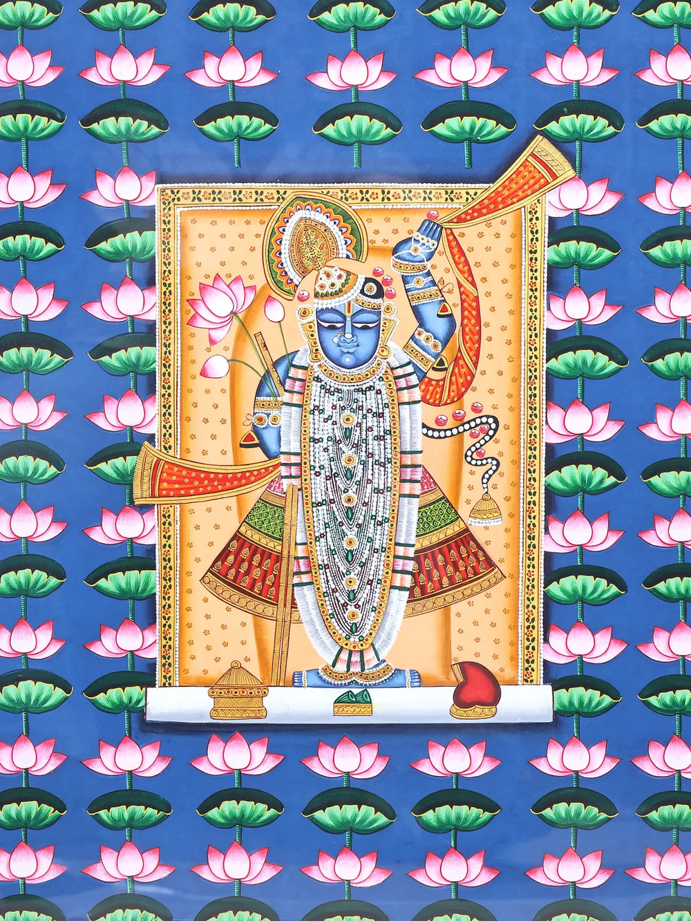 Shrinathji - Form of Lord Krishna | Unframed Pichwai Painting