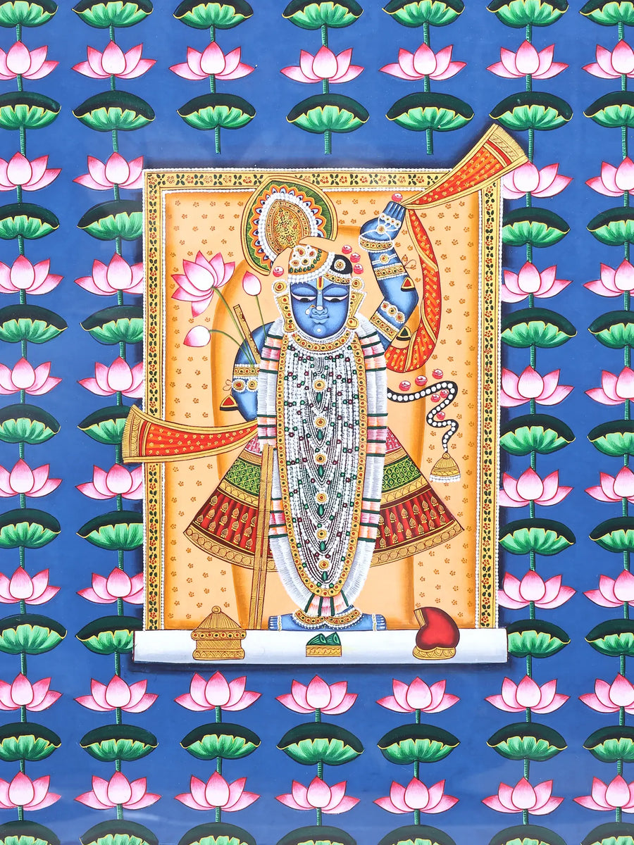 Shrinathji - Form of Lord Krishna Pichwai Painting on Cloth