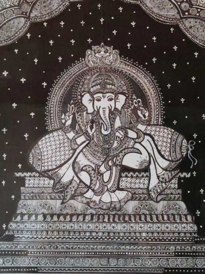 Lord Ganesha Patachitra Pattachitra Painting on Canvas · view 2