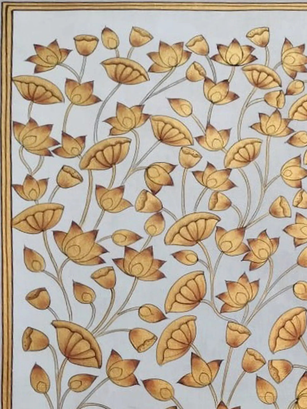 Attractive Lotus Painting of Pichwai | Natural Color on Cotton Cloth | By Jagriti Bhardwaj