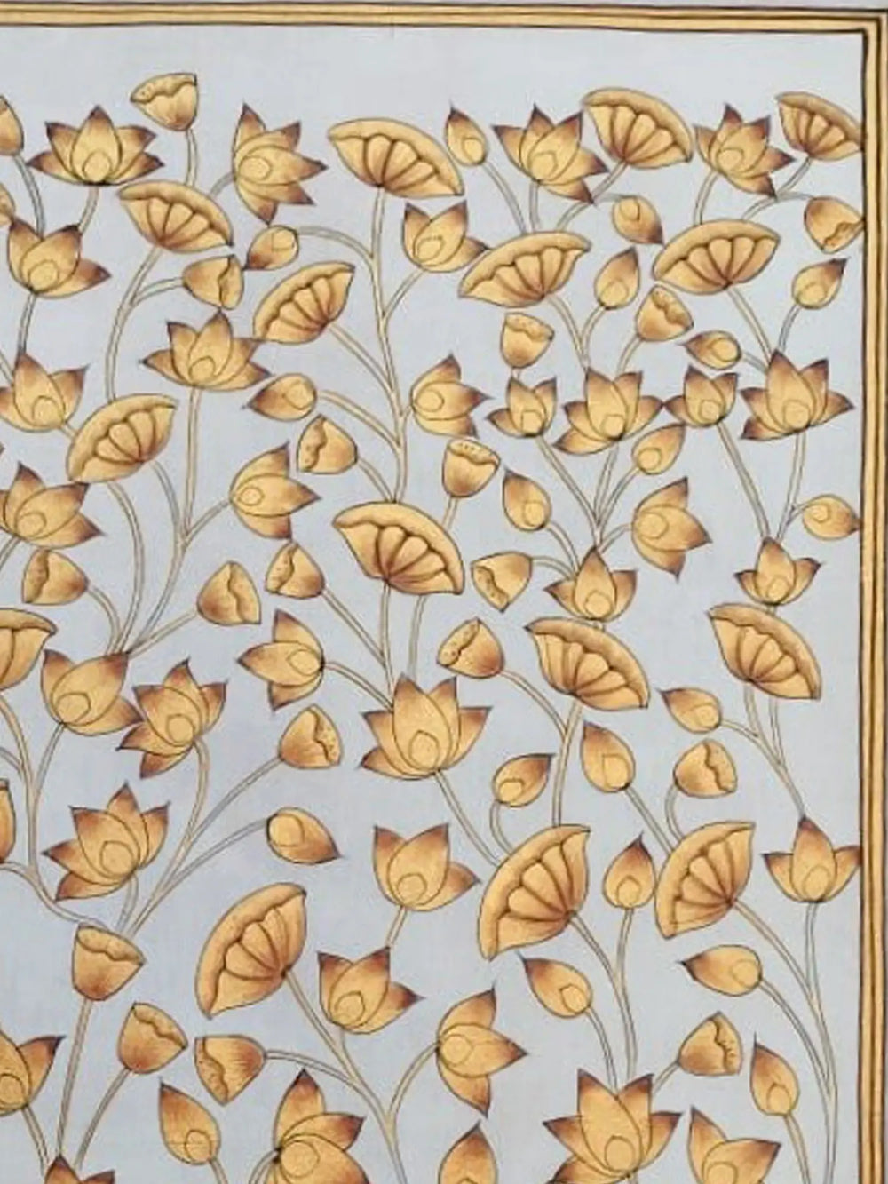 Attractive Lotus Painting of Pichwai | Natural Color on Cotton Cloth | By Jagriti Bhardwaj