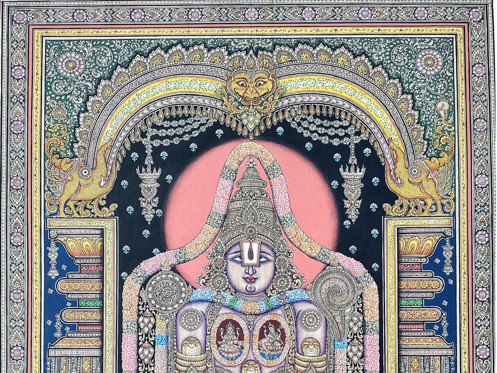 Standing Lord Balaji (Venkateswara) With Lakshmi and Saraswati | By Ratikanta Moharana