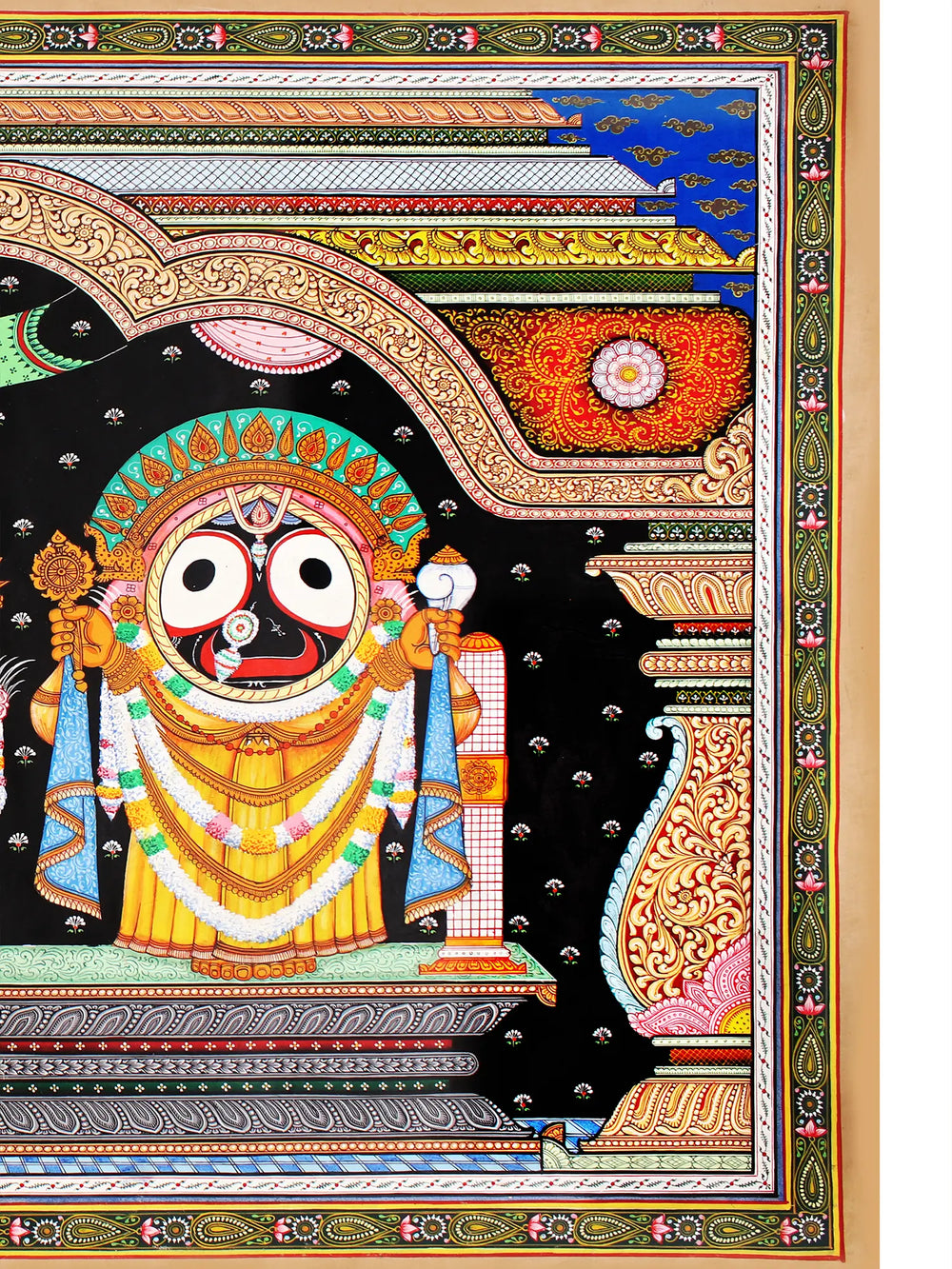 Hindu God Jagannatha Balabhadra and Subhadra | Patta Painting | Odisha Art