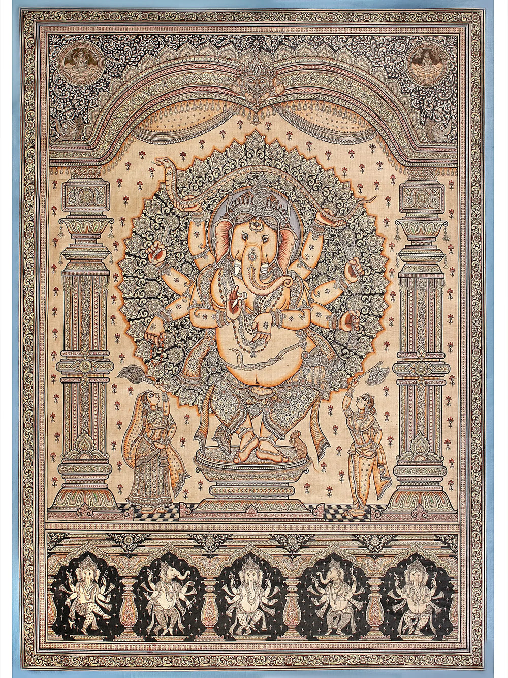 Lord Ganesha In Frame | Patta Painting | Odisha Art