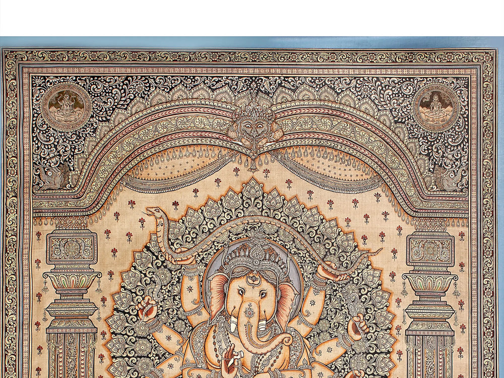 Lord Ganesha In Frame | Patta Painting | Odisha Art
