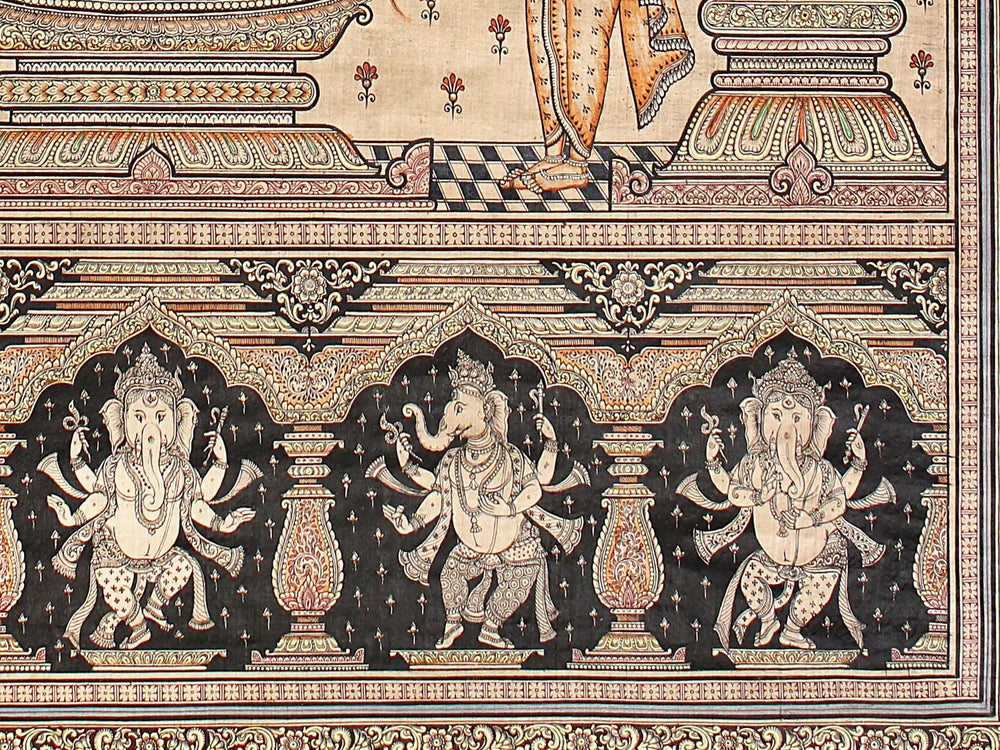 Lord Ganesha In Frame | Patta Painting | Odisha Art